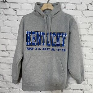 Vintage‎ Kentucky Wildcats Hoodie Men's L Gray Sweatshirt 90s Stitched Spellout